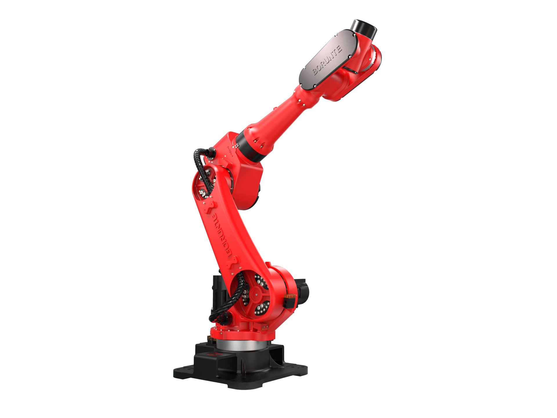 Robô industrial BRTIRUS2550A, apresentação na identidade azul Telestai